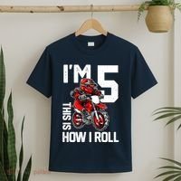 Im 5 This Is How I Roll Dirt Bike 5th Birthday Party Boy T-Shirt thumb 2