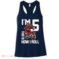 Im 5 This Is How I Roll Dirt Bike 5th Birthday Party Boy Women's Tank Top thumb 0