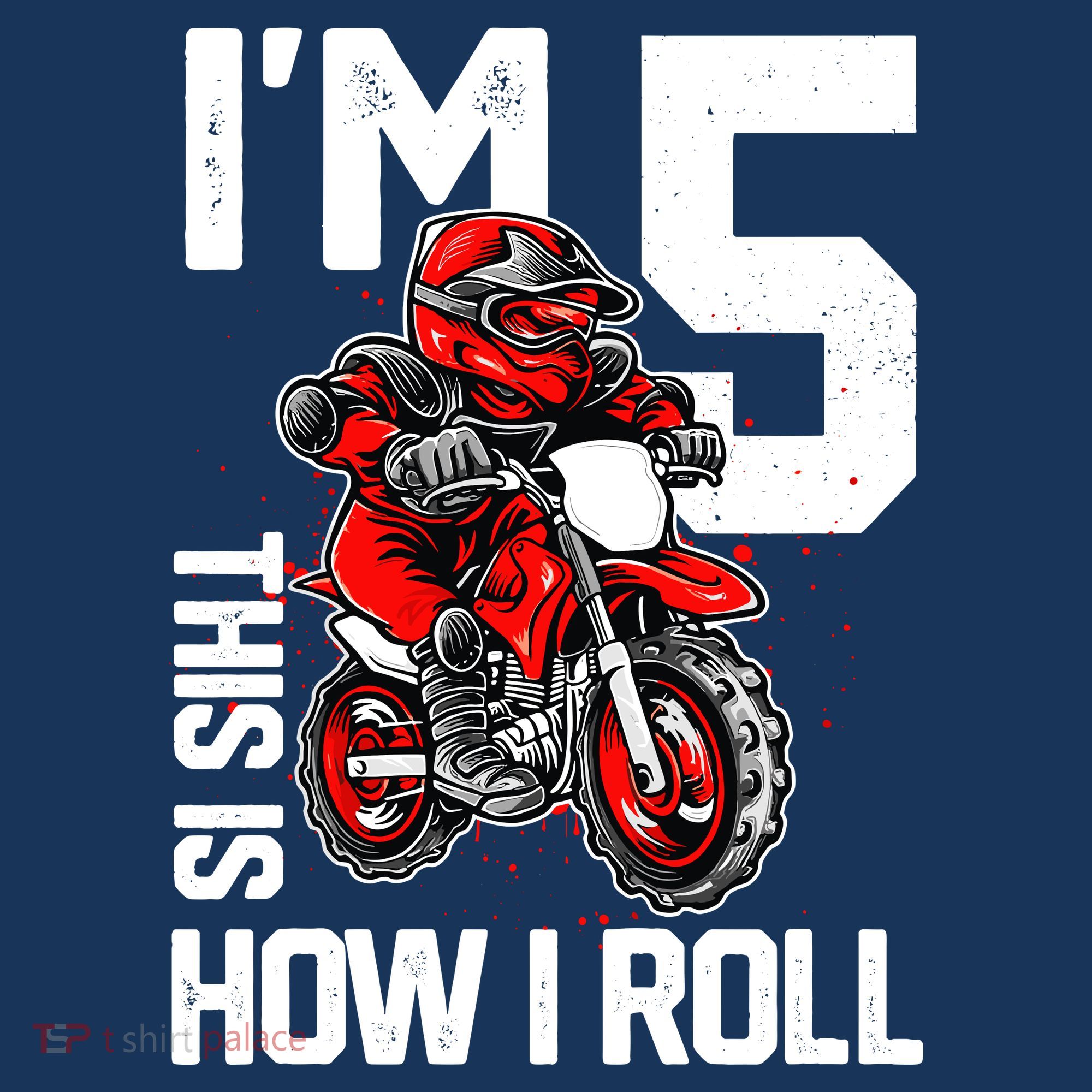 Im 5 This Is How I Roll Dirt Bike 5th Birthday Party Boy Women's Tank Top