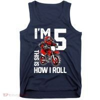Im 5 This Is How I Roll Dirt Bike 5th Birthday Party Boy Tank Top thumb 0