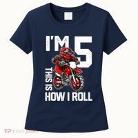 Im 5 This Is How I Roll Dirt Bike 5th Birthday Party Boy Women's T-Shirt thumb 0
