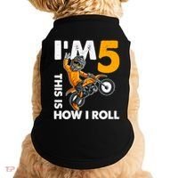 IM 5 This Is How I Roll Dirt Bike 5th Birthday Party Boy Doggie Tank thumb 0