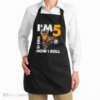IM 5 This Is How I Roll Dirt Bike 5th Birthday Party Boy Apron thumb 2