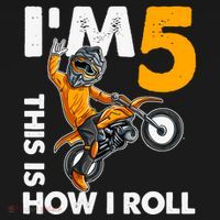 IM 5 This Is How I Roll Dirt Bike 5th Birthday Party Boy Sweatshirt thumb 3