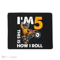 IM 5 This Is How I Roll Dirt Bike 5th Birthday Party Boy Mousepad thumb 0