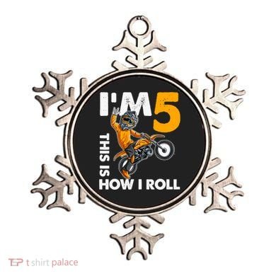 IM 5 This Is How I Roll Dirt Bike 5th Birthday Party Boy Ornament