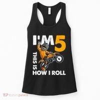 IM 5 This Is How I Roll Dirt Bike 5th Birthday Party Boy Women's Tank Top thumb 0