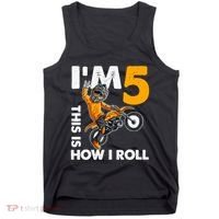 IM 5 This Is How I Roll Dirt Bike 5th Birthday Party Boy Tank Top thumb 0