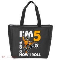 IM 5 This Is How I Roll Dirt Bike 5th Birthday Party Boy Tote Bag thumb 0