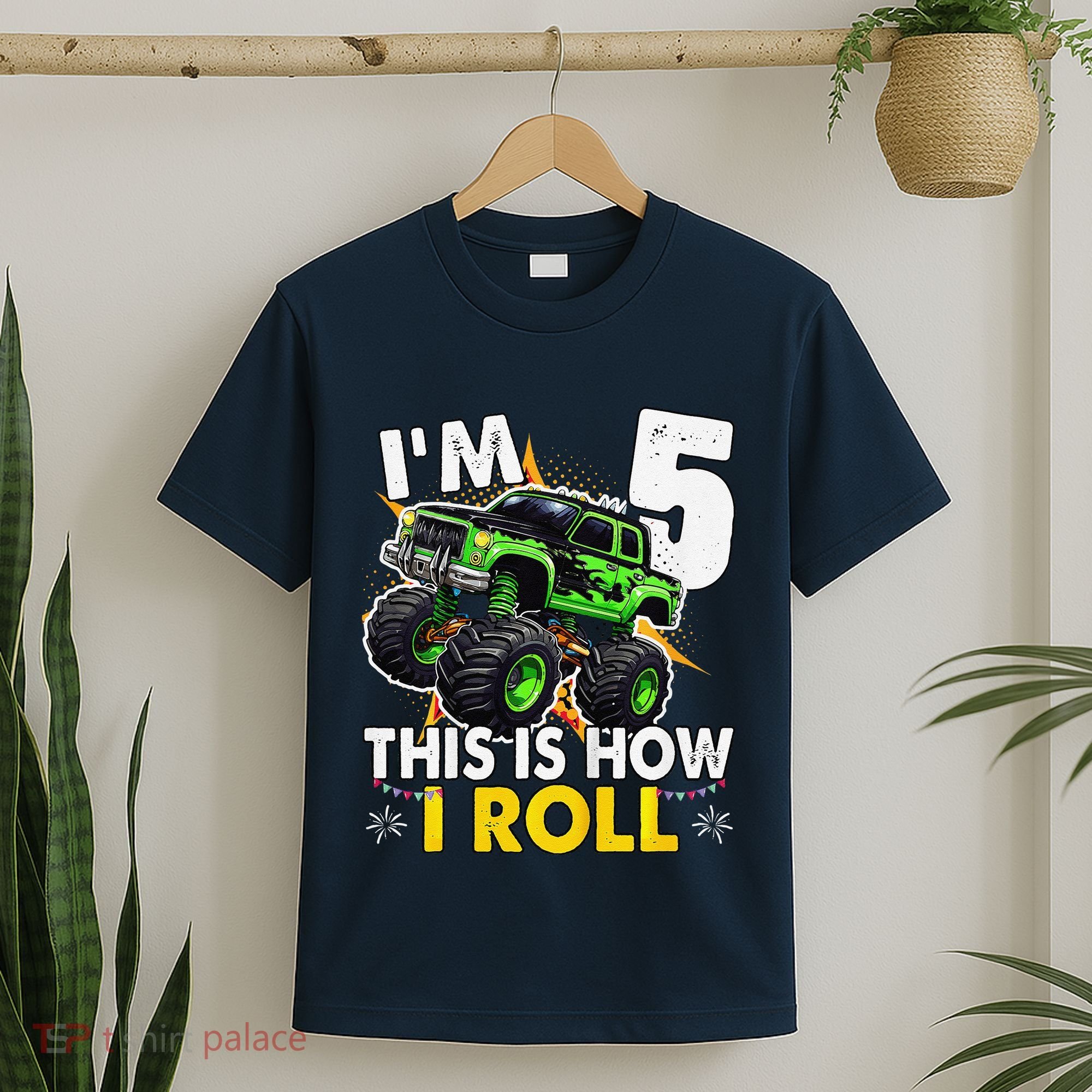IM 5 This Is How I Roll Monster Truck 5th Birthday T-Shirt
