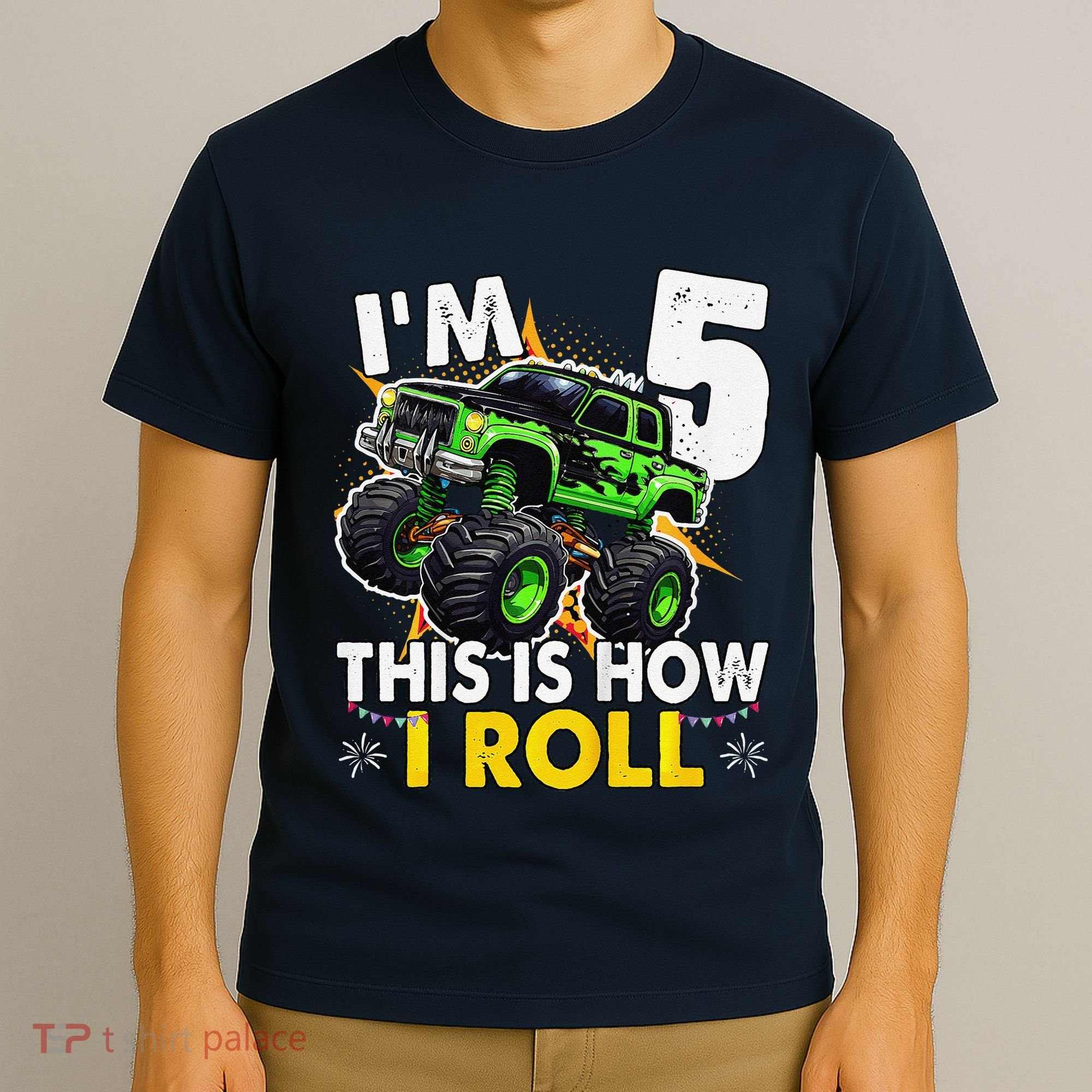 IM 5 This Is How I Roll Monster Truck 5th Birthday T-Shirt