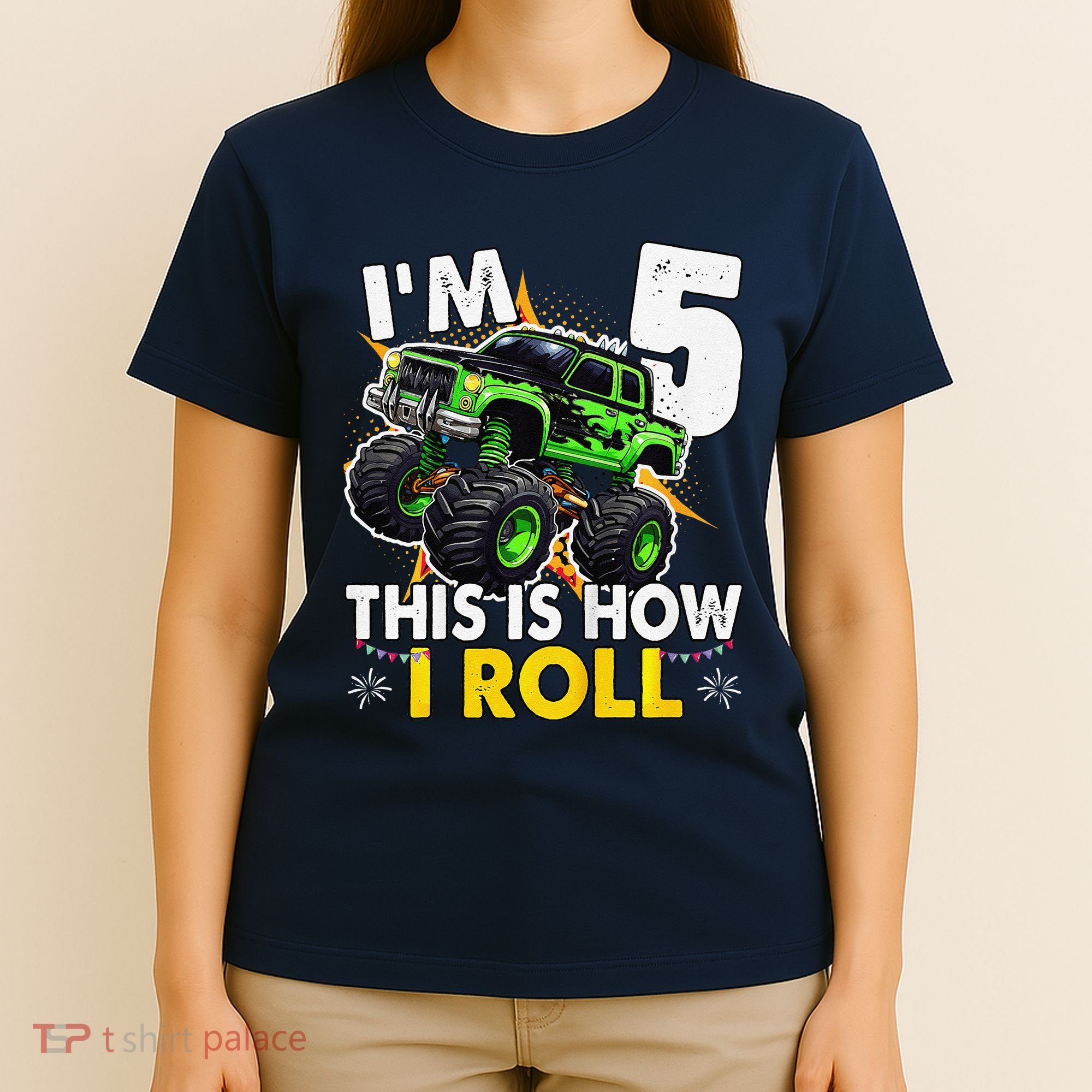 IM 5 This Is How I Roll Monster Truck 5th Birthday T-Shirt
