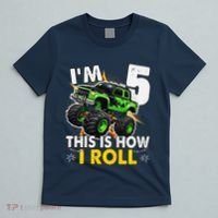 IM 5 This Is How I Roll Monster Truck 5th Birthday T-Shirt thumb 5