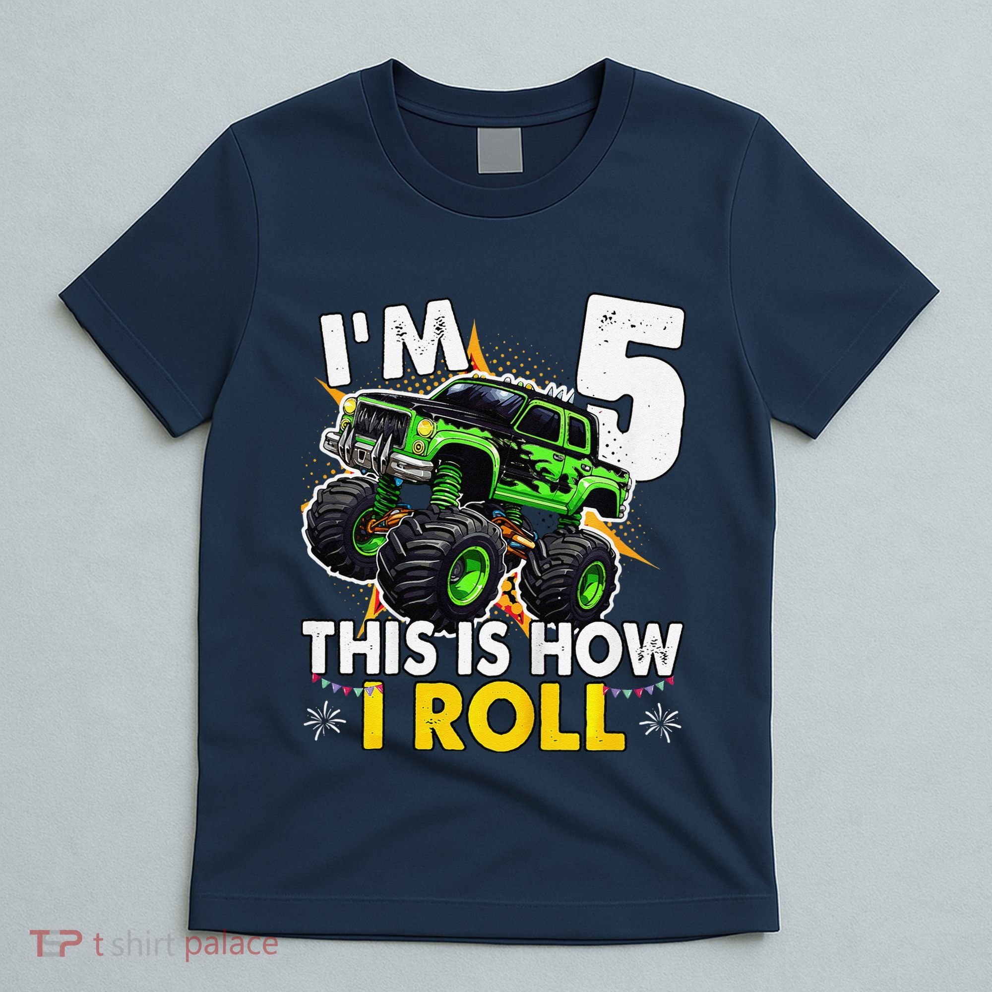 IM 5 This Is How I Roll Monster Truck 5th Birthday T-Shirt