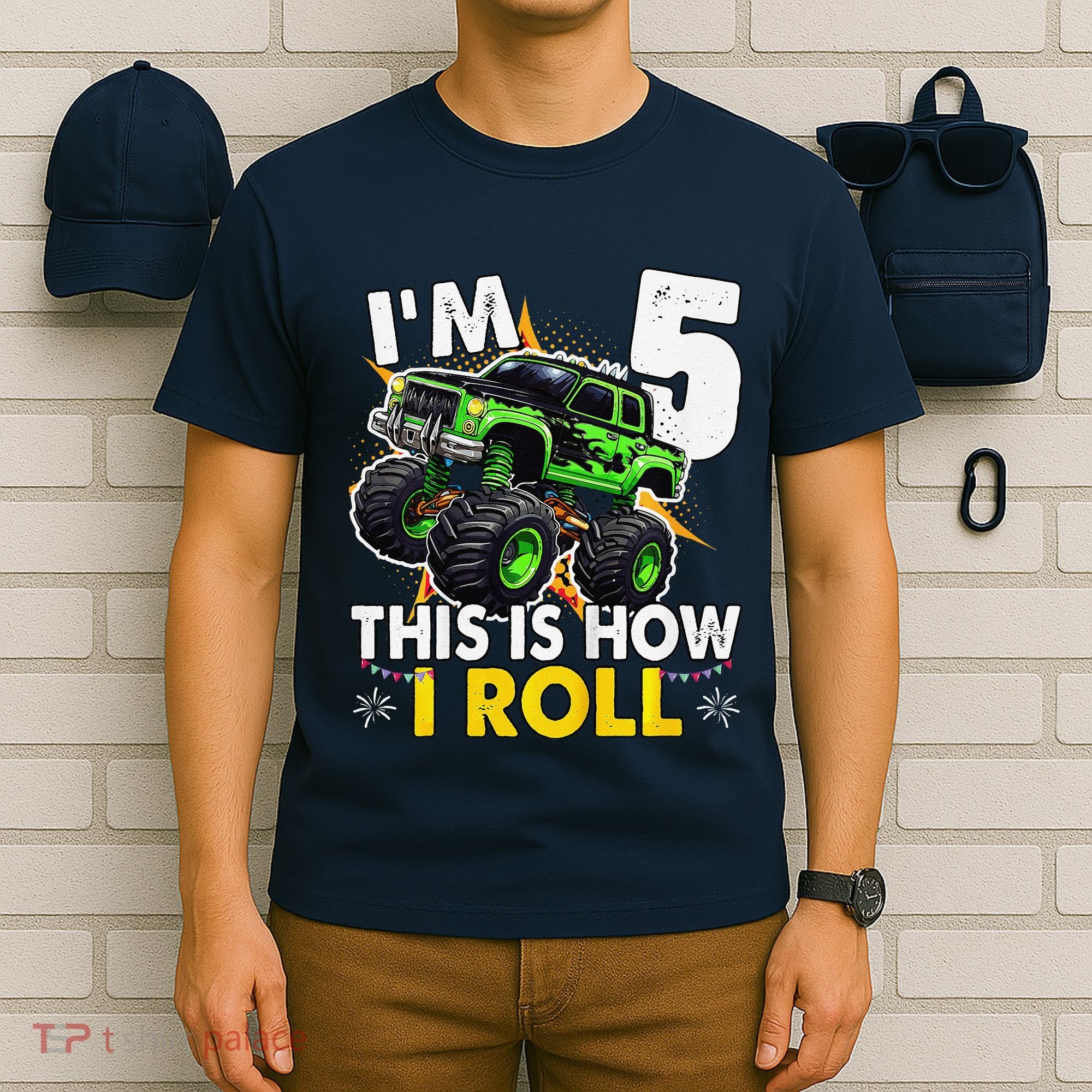 IM 5 This Is How I Roll Monster Truck 5th Birthday T-Shirt