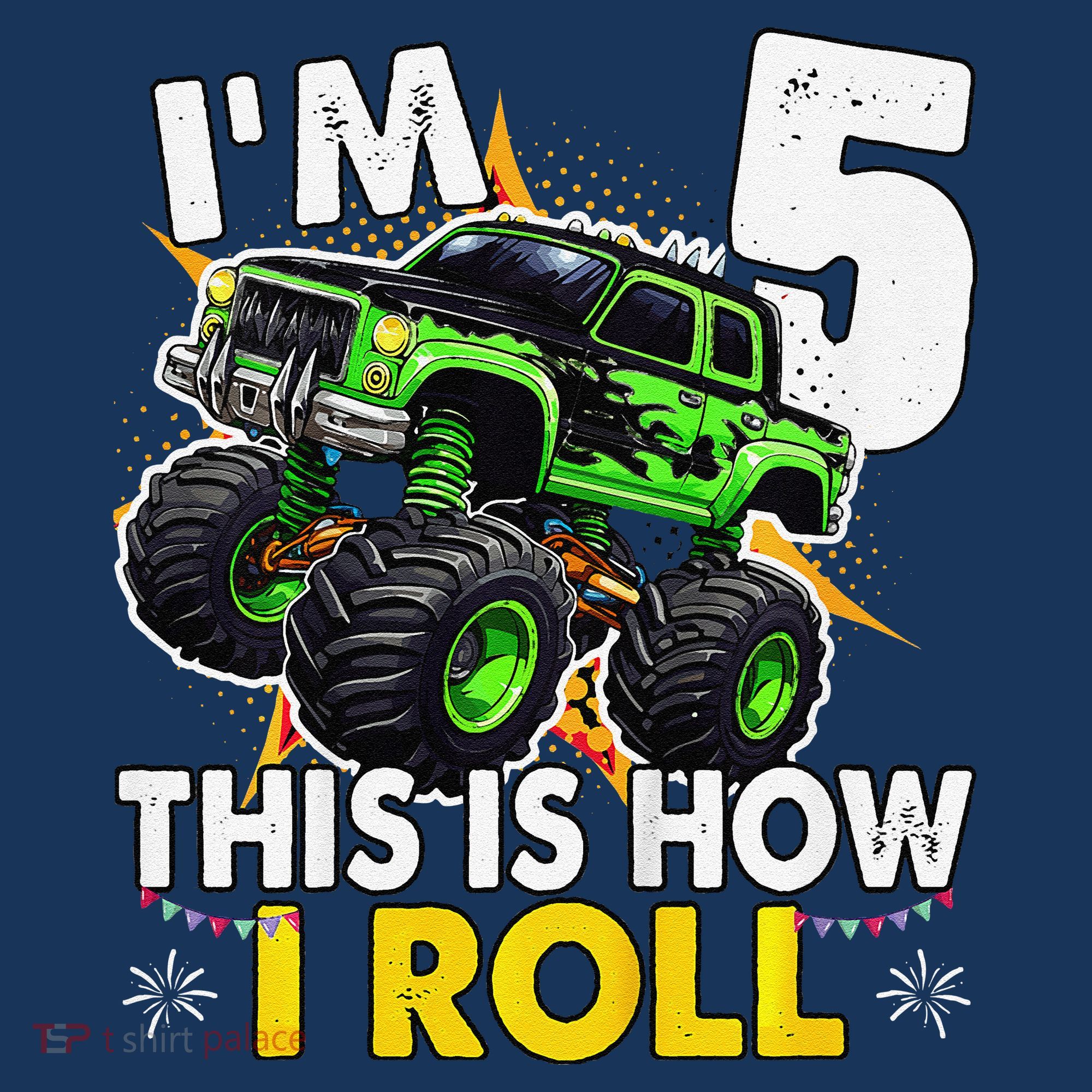 IM 5 This Is How I Roll Monster Truck 5th Birthday Women's Tank Top