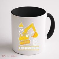 IM 6 And Digging It 6th Birthday Boy Construction Coffee Mug thumb 1