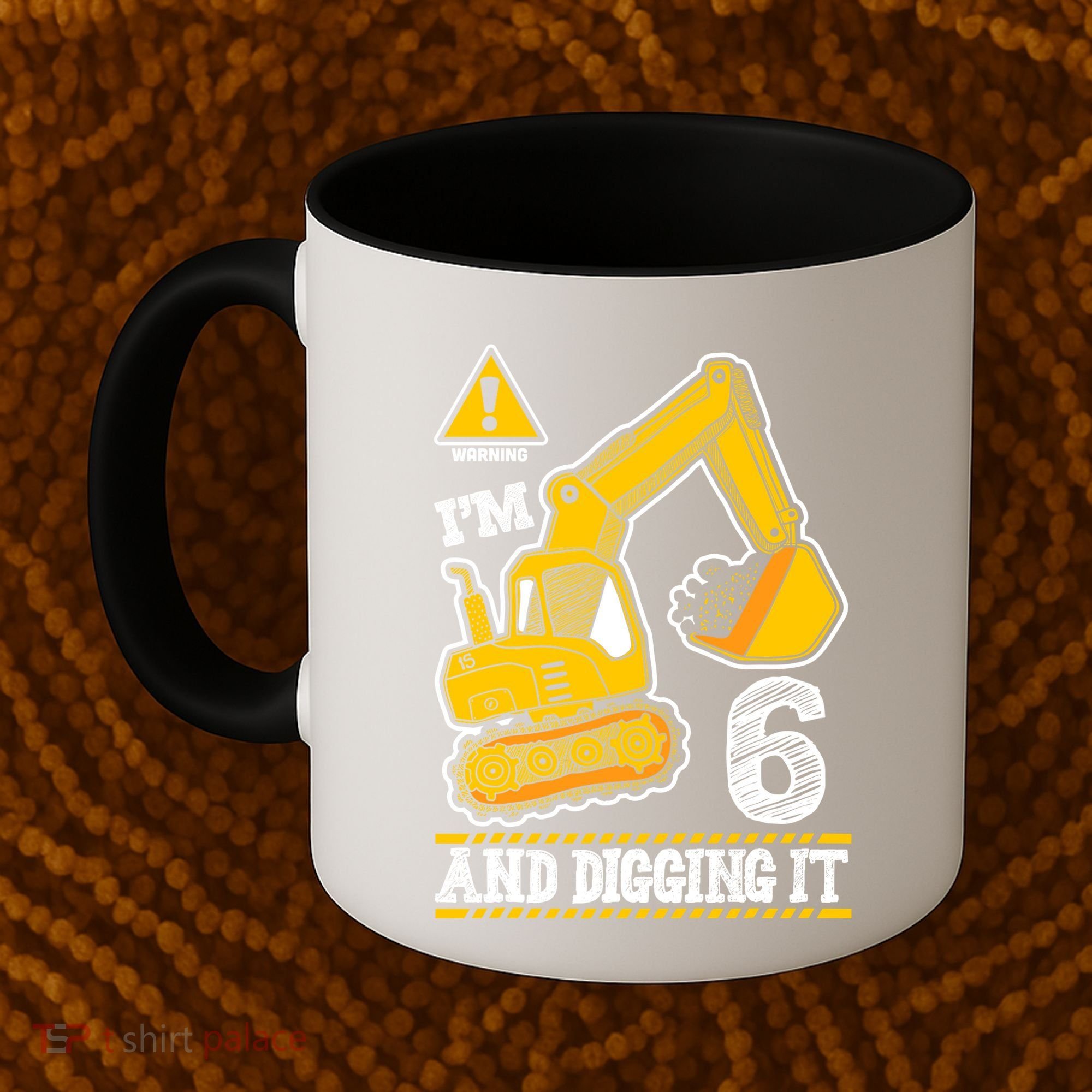 IM 6 And Digging It 6th Birthday Boy Construction Coffee Mug