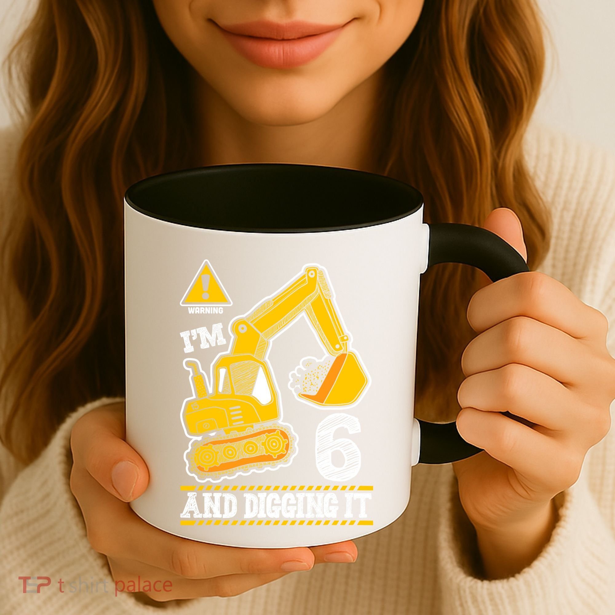 IM 6 And Digging It 6th Birthday Boy Construction Coffee Mug