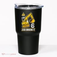IM 6 And Digging It 6th Birthday Boy Construction Tumbler thumb 0