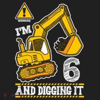 IM 6 And Digging It 6th Birthday Boy Construction Tumbler thumb 3