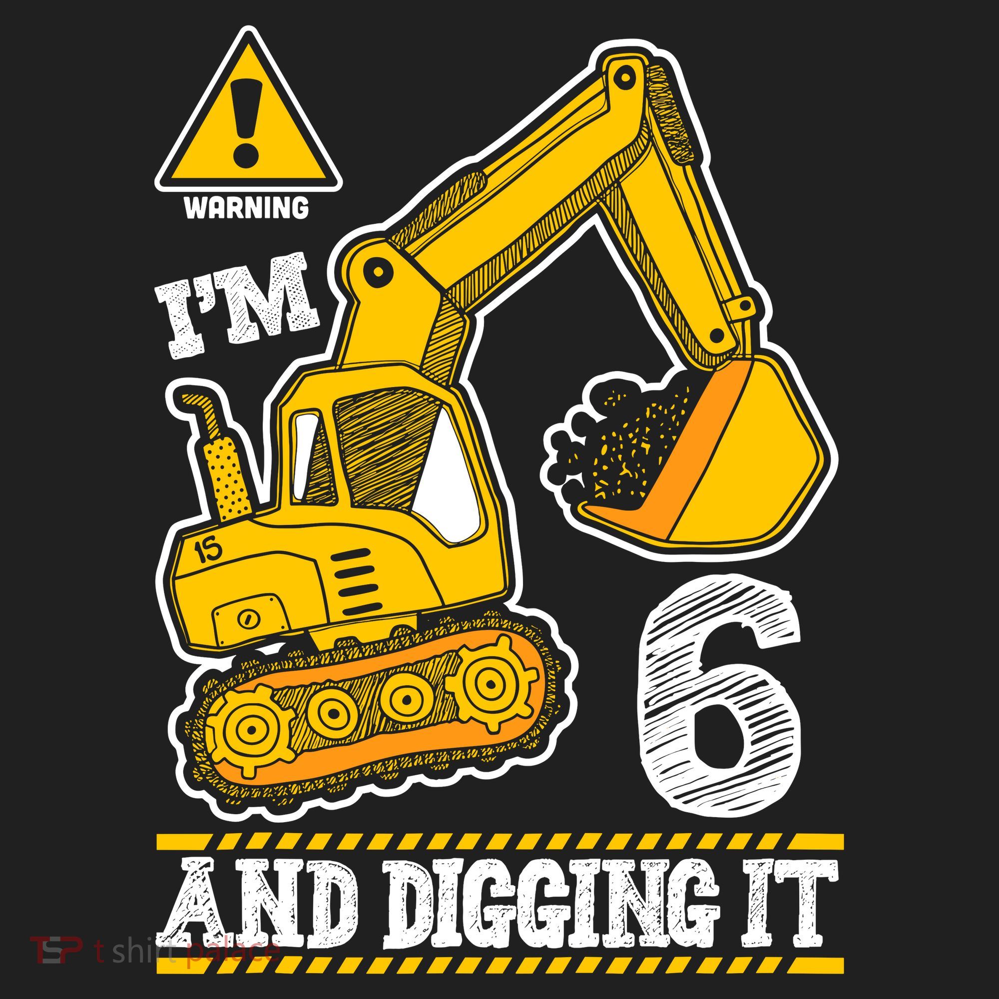IM 6 And Digging It 6th Birthday Boy Construction Tumbler
