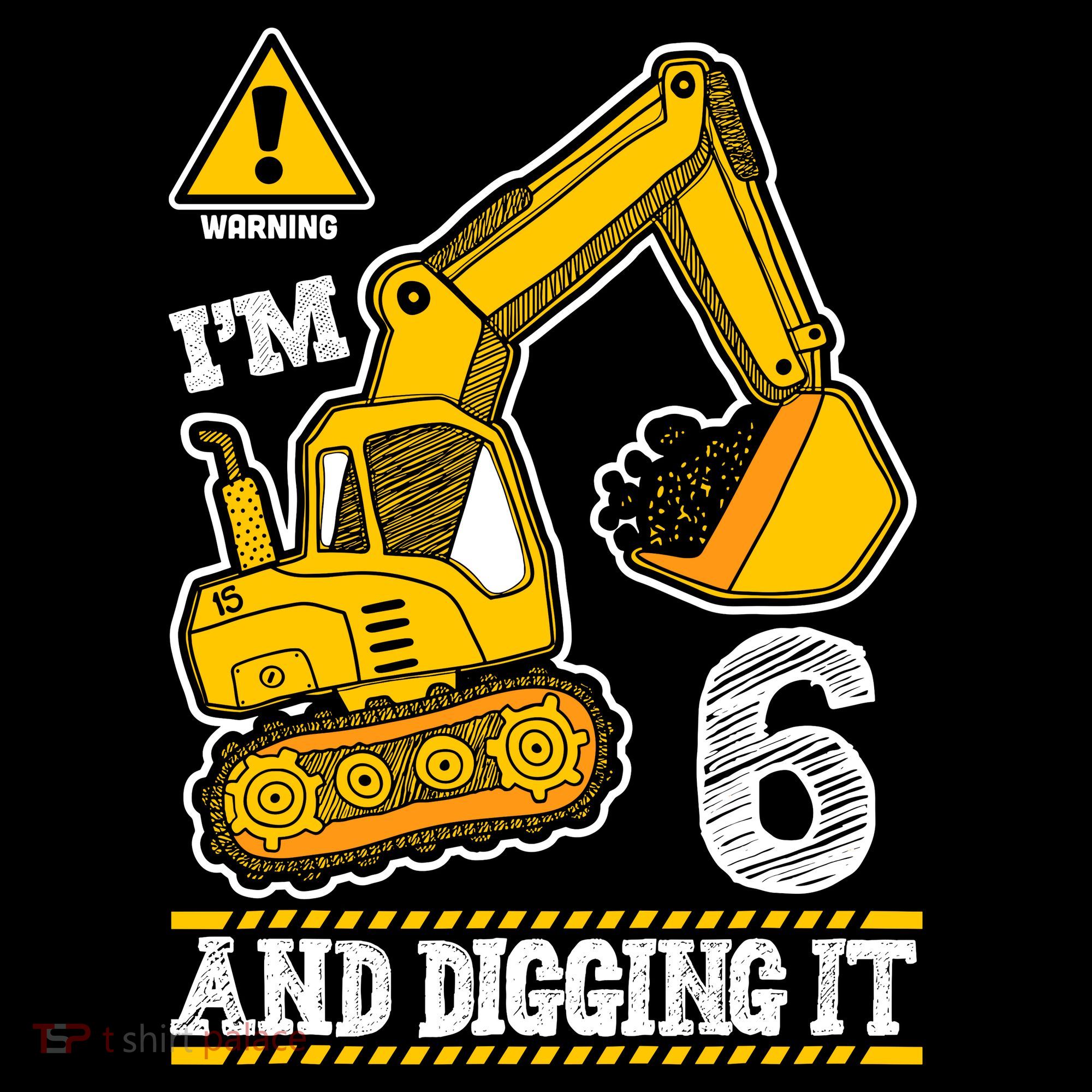 IM 6 And Digging It 6th Birthday Boy Construction Ornament