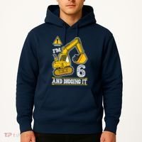 IM 6 And Digging It 6th Birthday Boy Construction Hoodie thumb 2