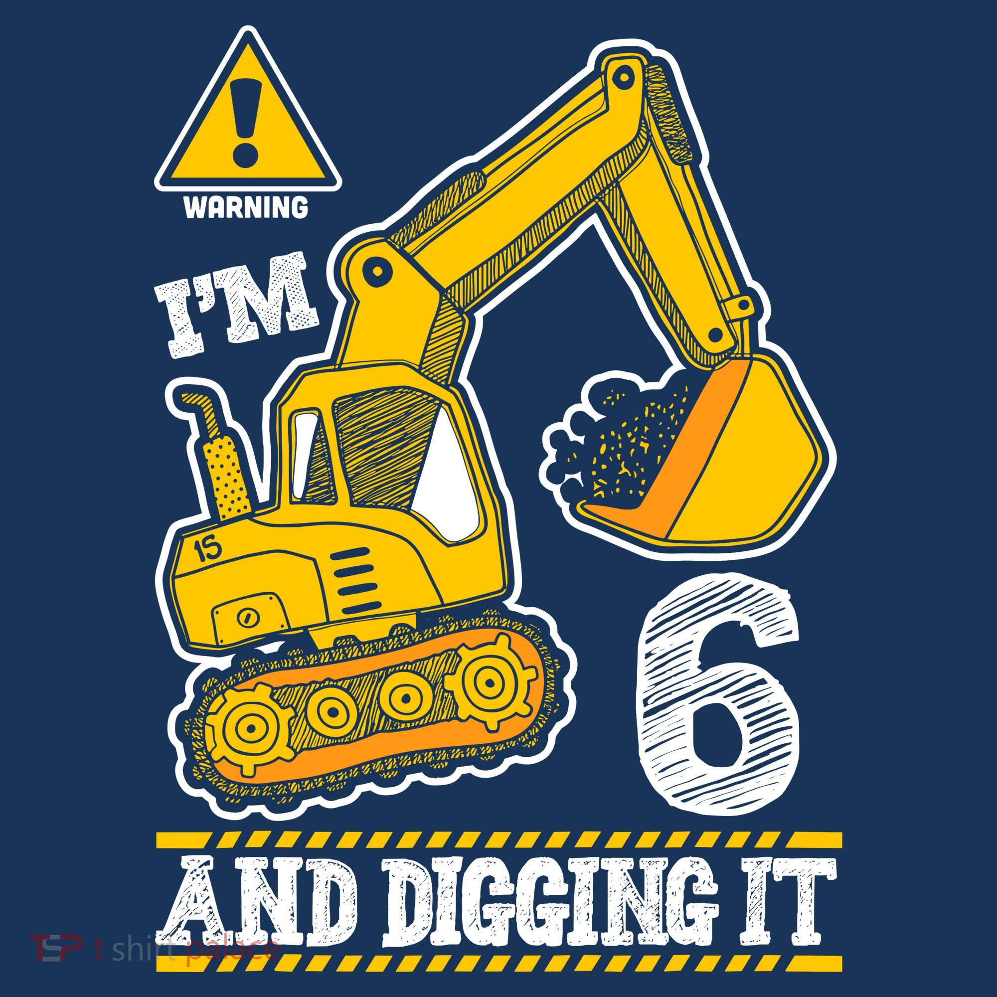 IM 6 And Digging It 6th Birthday Boy Construction Sweatshirt