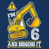 IM 6 And Digging It 6th Birthday Boy Construction Bucket Hat thumb 4