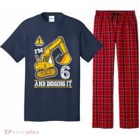 IM 6 And Digging It 6th Birthday Boy Construction Pajama Set thumb 0