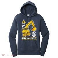 IM 6 And Digging It 6th Birthday Boy Construction Women's Hoodie thumb 0