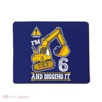 IM 6 And Digging It 6th Birthday Boy Construction Mousepad thumb 0