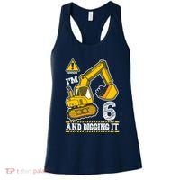 IM 6 And Digging It 6th Birthday Boy Construction Women's Tank Top thumb 0