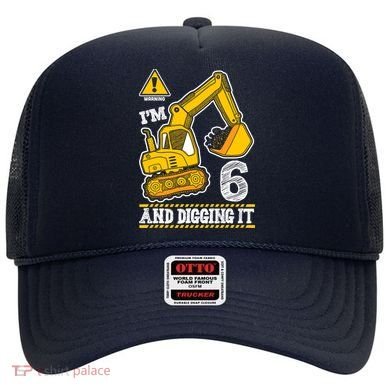 IM 6 And Digging It 6th Birthday Boy Construction Hat