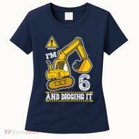 IM 6 And Digging It 6th Birthday Boy Construction Women's T-Shirt thumb 0