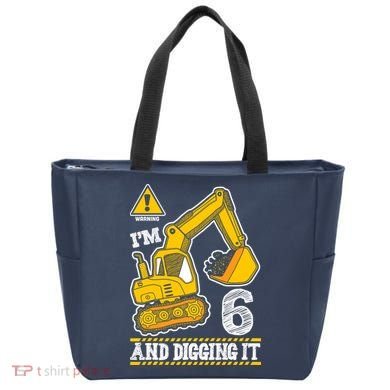 IM 6 And Digging It 6th Birthday Boy Construction Tote Bag