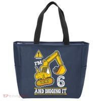 IM 6 And Digging It 6th Birthday Boy Construction Tote Bag thumb 0