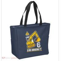 IM 6 And Digging It 6th Birthday Boy Construction Tote Bag thumb 2