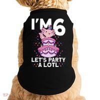 I'm 6 Bday Axolotl Party Cute 6th Birthday Axolotl Doggie Tank thumb 0