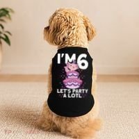 I'm 6 Bday Axolotl Party Cute 6th Birthday Axolotl Doggie Tank thumb 2
