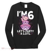 I'm 6 Bday Axolotl Party Cute 6th Birthday Axolotl Long Sleeve Shirt thumb 0