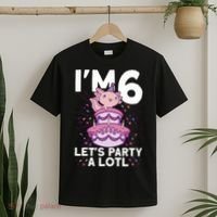 I'm 6 Bday Axolotl Party Cute 6th Birthday Axolotl T-Shirt thumb 2