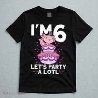 I'm 6 Bday Axolotl Party Cute 6th Birthday Axolotl T-Shirt thumb 5