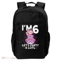 I'm 6 Bday Axolotl Party Cute 6th Birthday Axolotl Backpack thumb 0