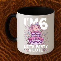 I'm 6 Bday Axolotl Party Cute 6th Birthday Axolotl Coffee Mug thumb 2