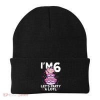 I'm 6 Bday Axolotl Party Cute 6th Birthday Axolotl Beanie thumb 0