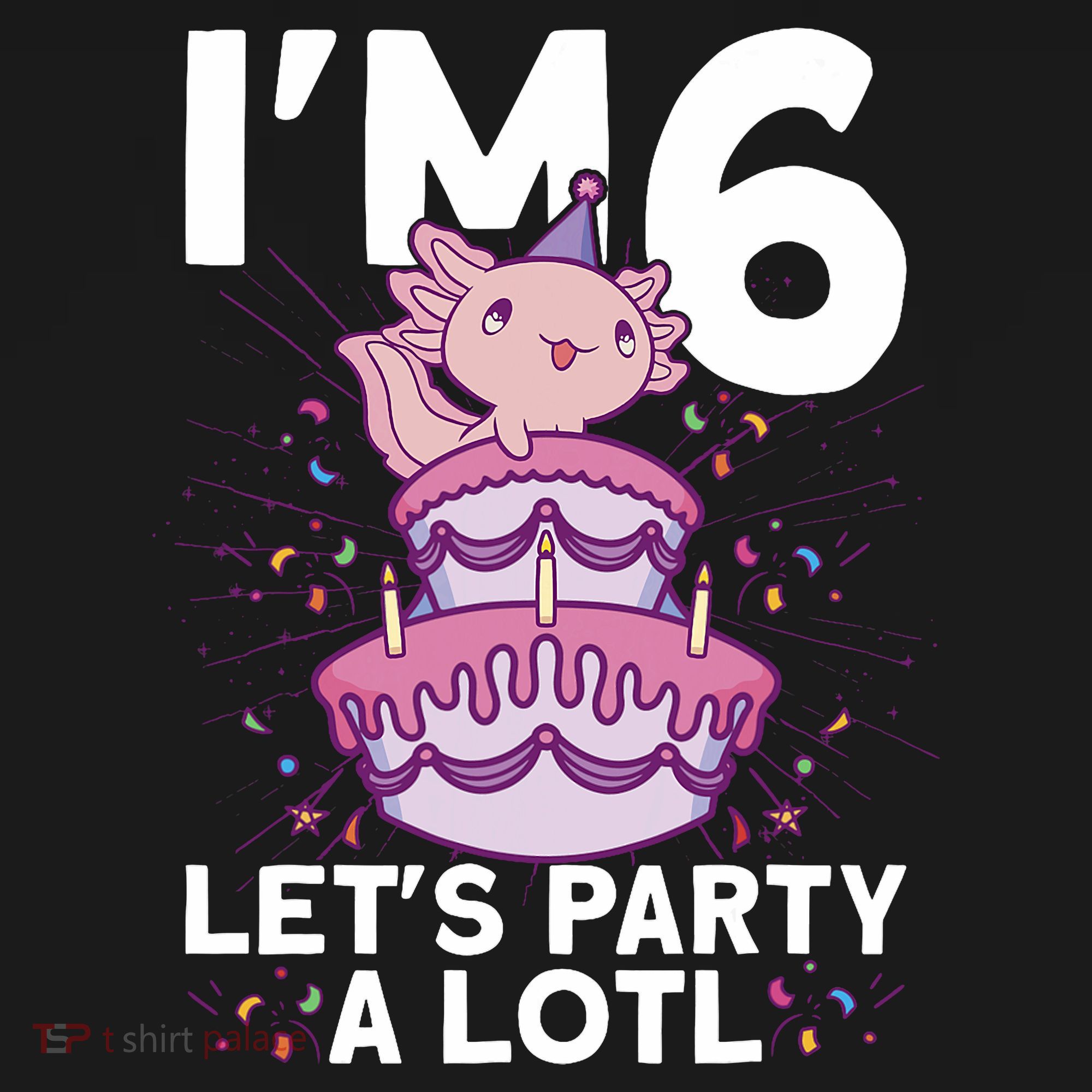 I'm 6 Bday Axolotl Party Cute 6th Birthday Axolotl Mousepad