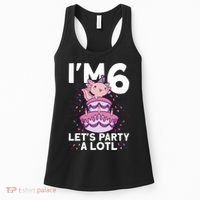 I'm 6 Bday Axolotl Party Cute 6th Birthday Axolotl Women's Tank Top thumb 0