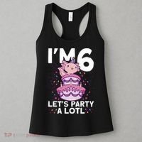 I'm 6 Bday Axolotl Party Cute 6th Birthday Axolotl Women's Tank Top thumb 3